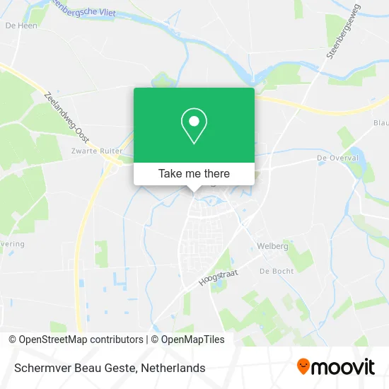 Schermver Beau Geste map