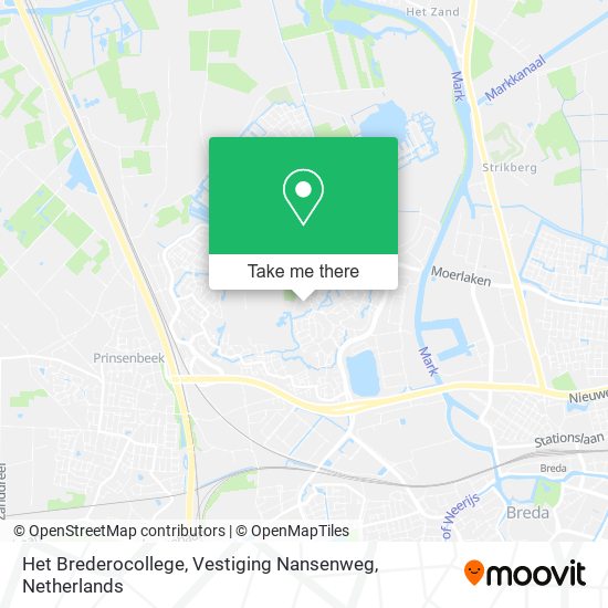 Het Brederocollege, Vestiging Nansenweg map