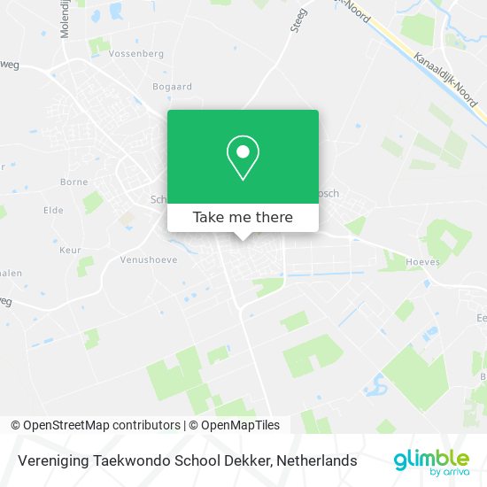 Vereniging Taekwondo School Dekker map