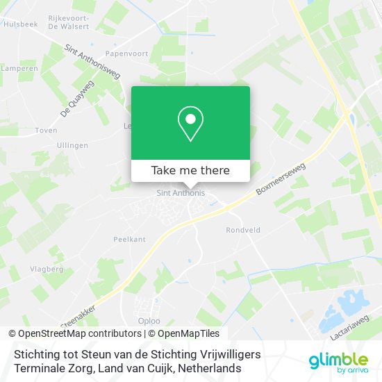 Stichting tot Steun van de Stichting Vrijwilligers Terminale Zorg, Land van Cuijk map