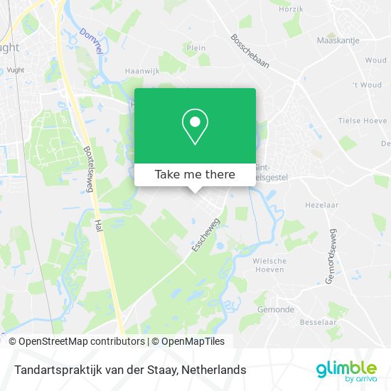 Tandartspraktijk van der Staay map