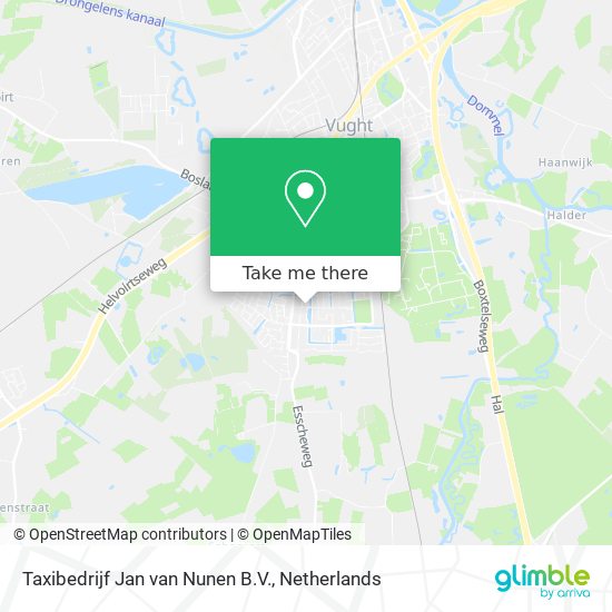 Taxibedrijf Jan van Nunen B.V. map