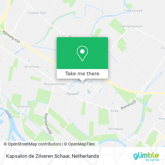 Kapsalon de Zilveren Schaar Karte