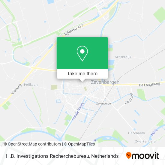 H.B. Investigations Recherchebureau map