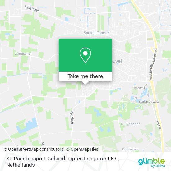 St. Paardensport Gehandicapten Langstraat E.O Karte