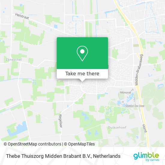 Thebe Thuiszorg Midden Brabant B.V. map