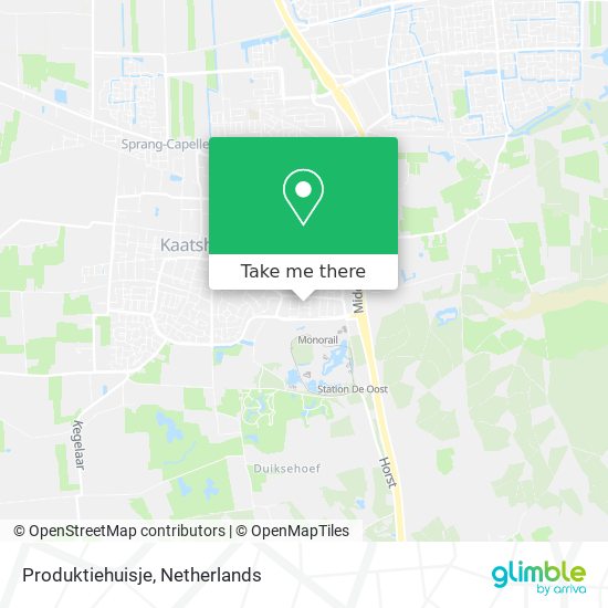 Produktiehuisje Karte