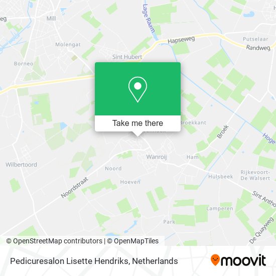 Pedicuresalon Lisette Hendriks map