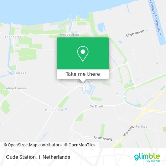 Oude Station, 't map