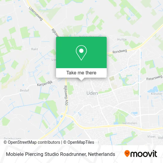 Mobiele Piercing Studio Roadrunner map
