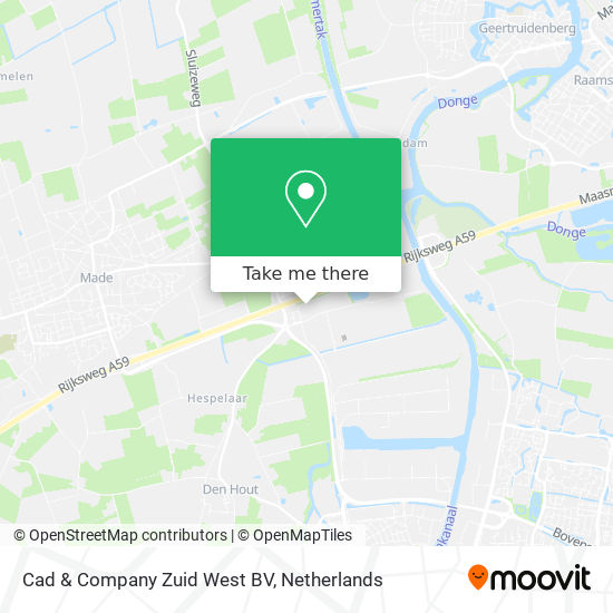 Cad & Company Zuid West BV map