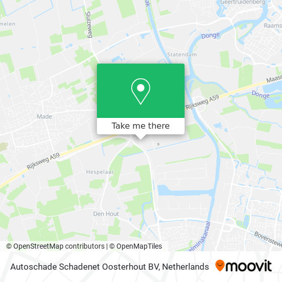 Autoschade Schadenet Oosterhout BV map