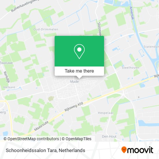 Schoonheidssalon Tara map