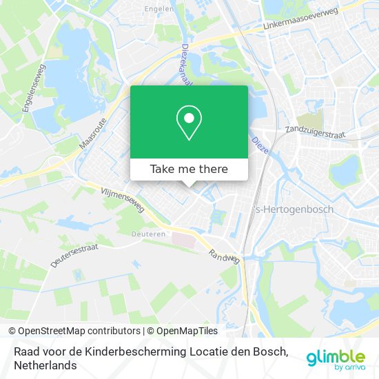 Raad voor de Kinderbescherming Locatie den Bosch map