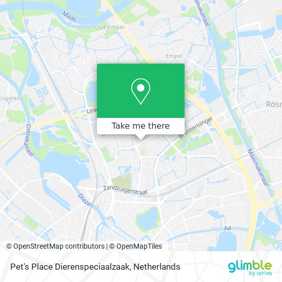 Pet's Place Dierenspeciaalzaak Karte