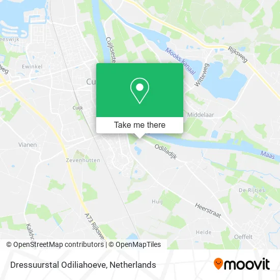 Dressuurstal Odiliahoeve map