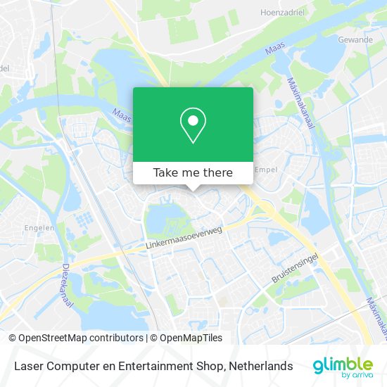 Laser Computer en Entertainment Shop Karte