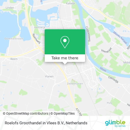 Roelofs Groothandel in Vlees B.V. map