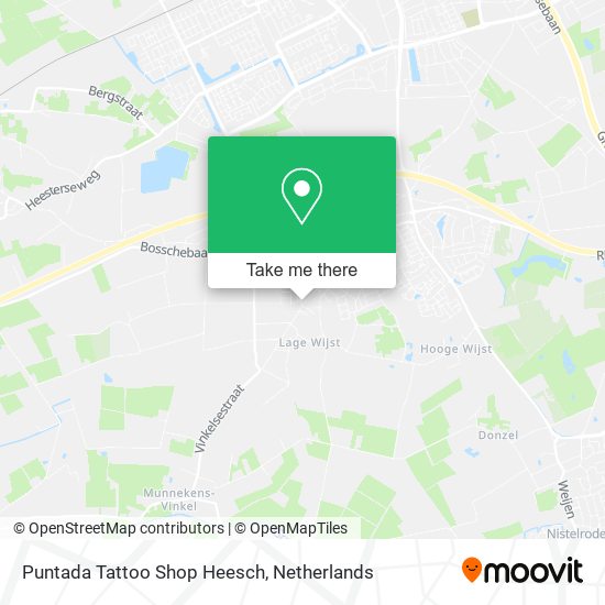 Puntada Tattoo Shop Heesch map