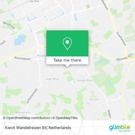 Kievit Wandelreizen BV map