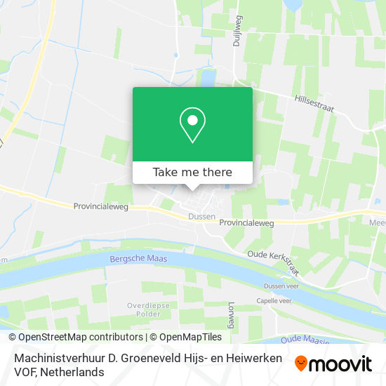 Machinistverhuur D. Groeneveld Hijs- en Heiwerken VOF Karte