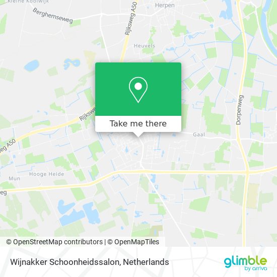 Wijnakker Schoonheidssalon Karte