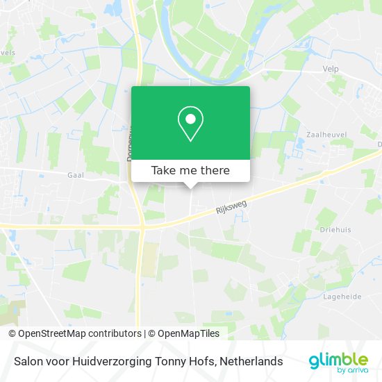 Salon voor Huidverzorging Tonny Hofs Karte