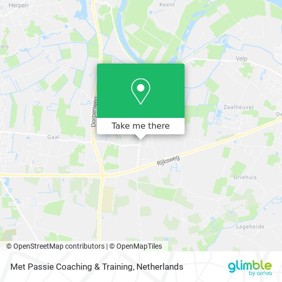 Met Passie Coaching & Training map