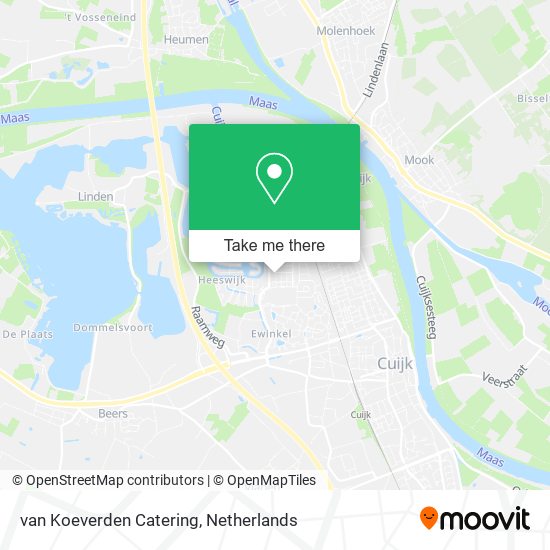 van Koeverden Catering map