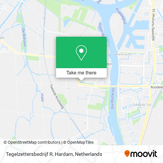 Tegelzettersbedrijf R. Hardam map