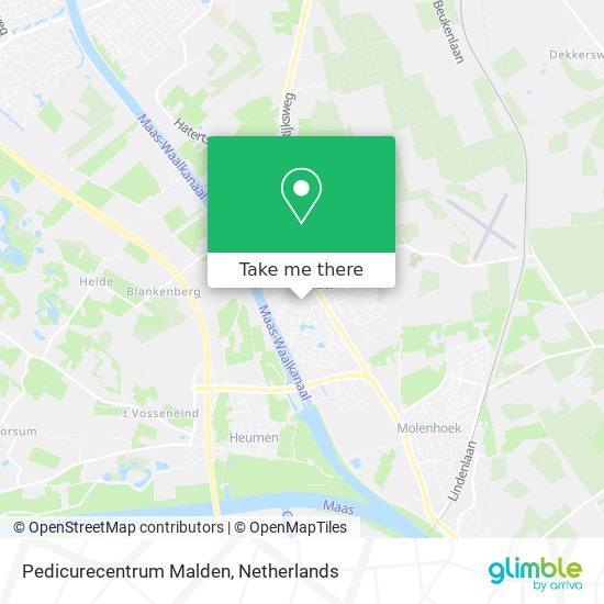 Pedicurecentrum Malden Karte