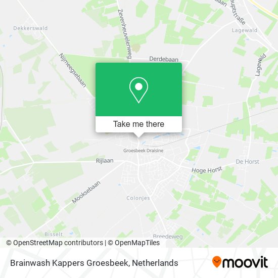 Brainwash Kappers Groesbeek map