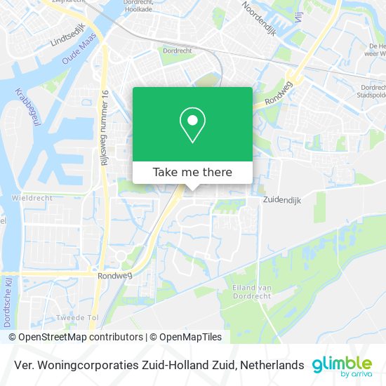 Ver. Woningcorporaties Zuid-Holland Zuid map