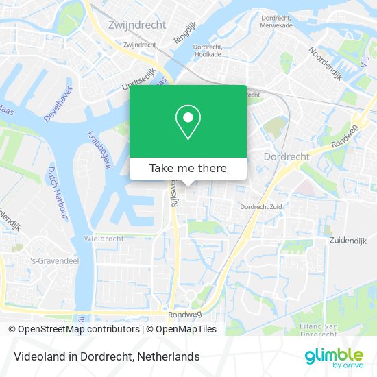 Videoland in Dordrecht Karte