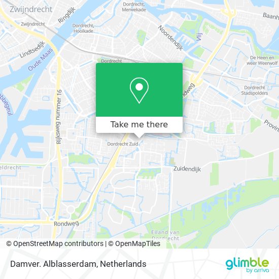 Damver. Alblasserdam map