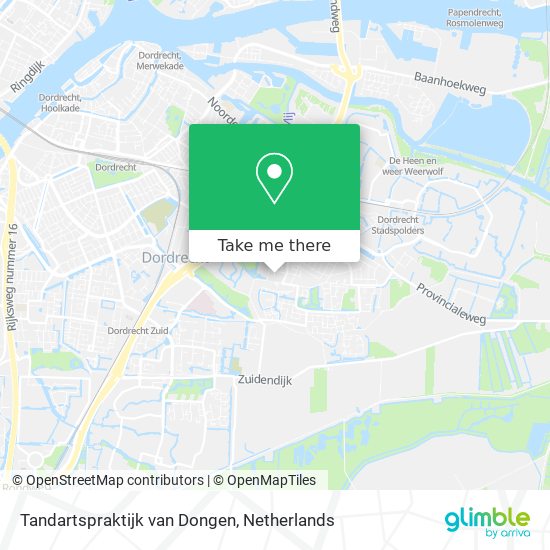 Tandartspraktijk van Dongen Karte