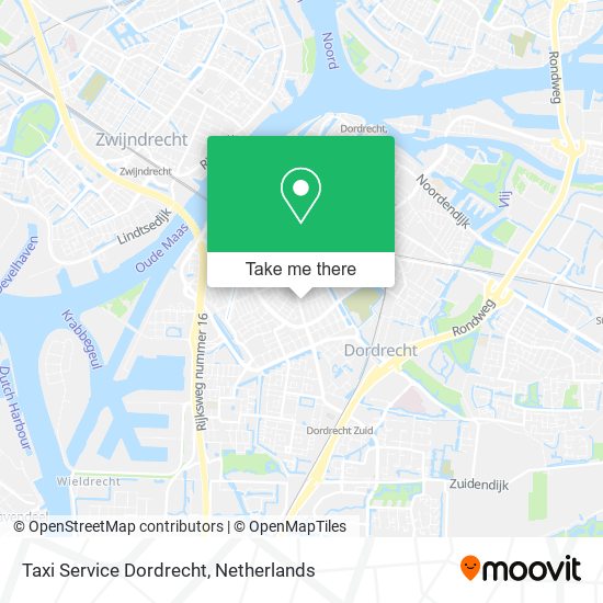 Taxi Service Dordrecht map