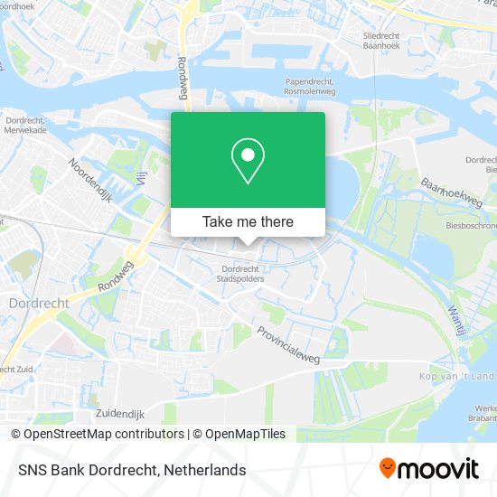 SNS Bank Dordrecht map