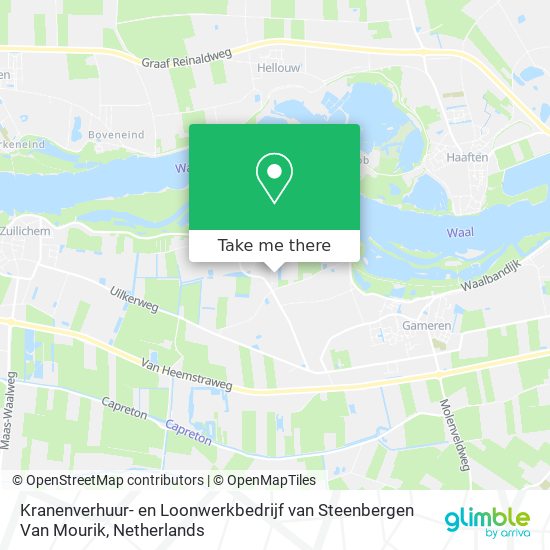 Kranenverhuur- en Loonwerkbedrijf van Steenbergen Van Mourik Karte