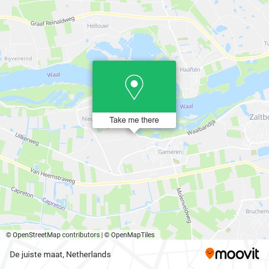 De juiste maat map