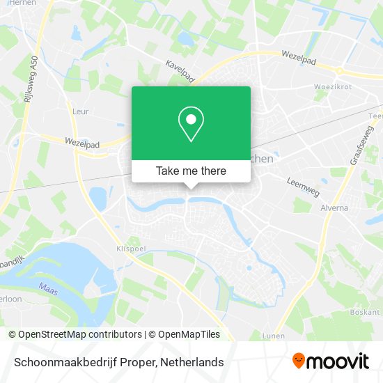 Schoonmaakbedrijf Proper map