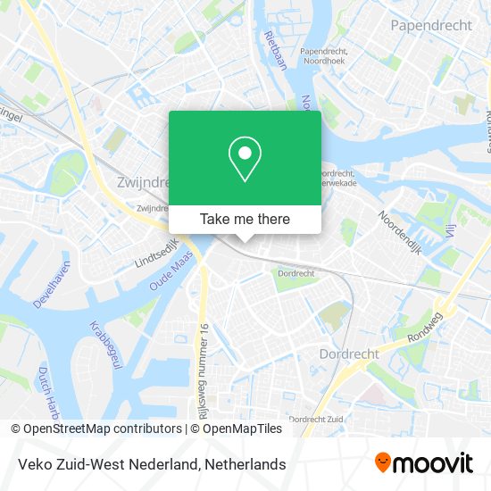 Veko Zuid-West Nederland map