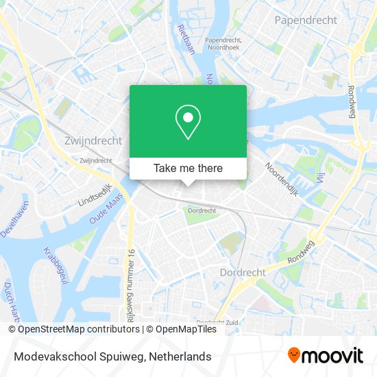 Modevakschool Spuiweg map