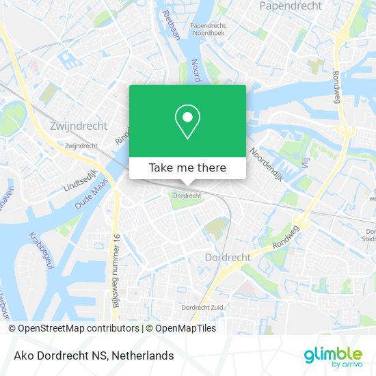 Ako Dordrecht NS map