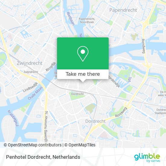 Penhotel Dordrecht map