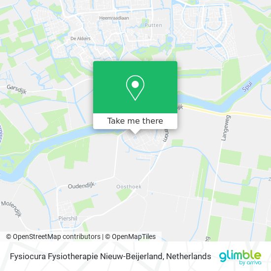Fysiocura Fysiotherapie Nieuw-Beijerland Karte