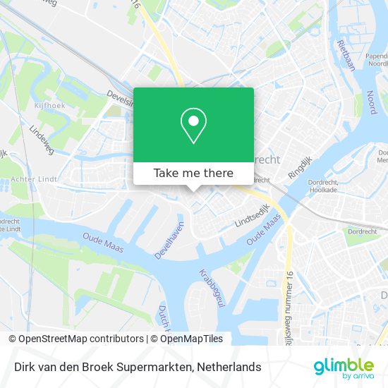Dirk van den Broek Supermarkten map
