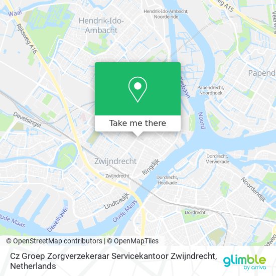 Cz Groep Zorgverzekeraar Servicekantoor Zwijndrecht map