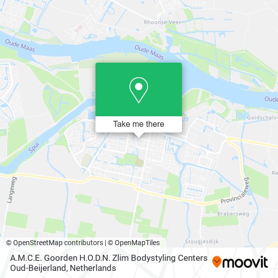 A.M.C.E. Goorden H.O.D.N. Zlim Bodystyling Centers Oud-Beijerland map