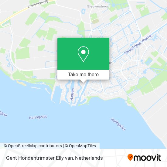 Gent Hondentrimster Elly van map